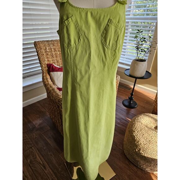 Dare To Dress Vintage Lime Green Shift Dress Size 9 Y2K Made in USA - Picture 15 of 15